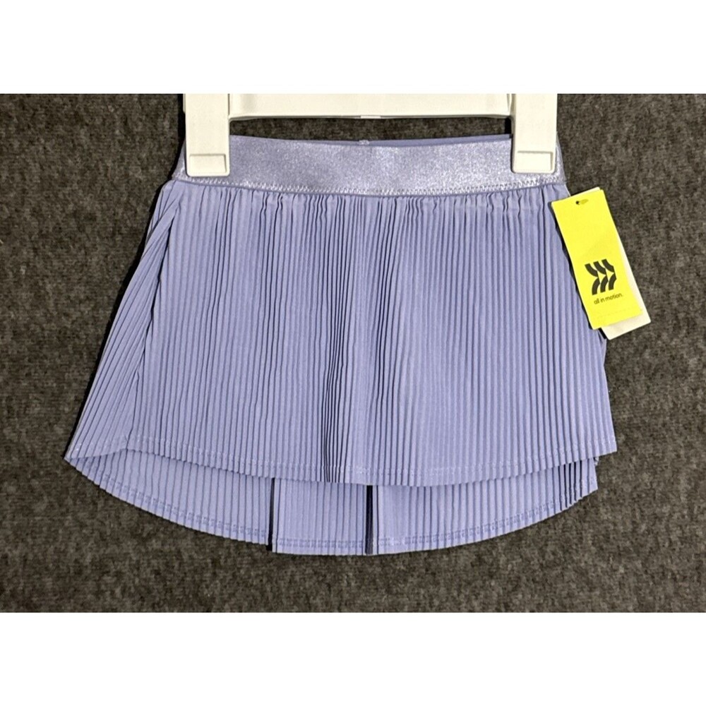 All In Motion Girls Shirt Ruffle Woven Purple Extra Small 4/5